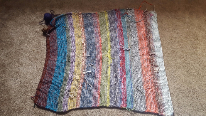 Garter squish blanket knitting blog